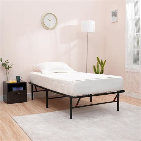 steel bed box|amazon basics foldable bed frame.